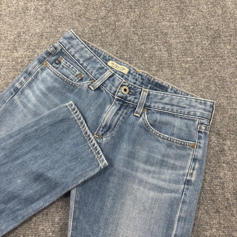 AG Adriano Goldschmied The Piper Crop 29W x 26L Blue Slouchy Slim Cotton Men's